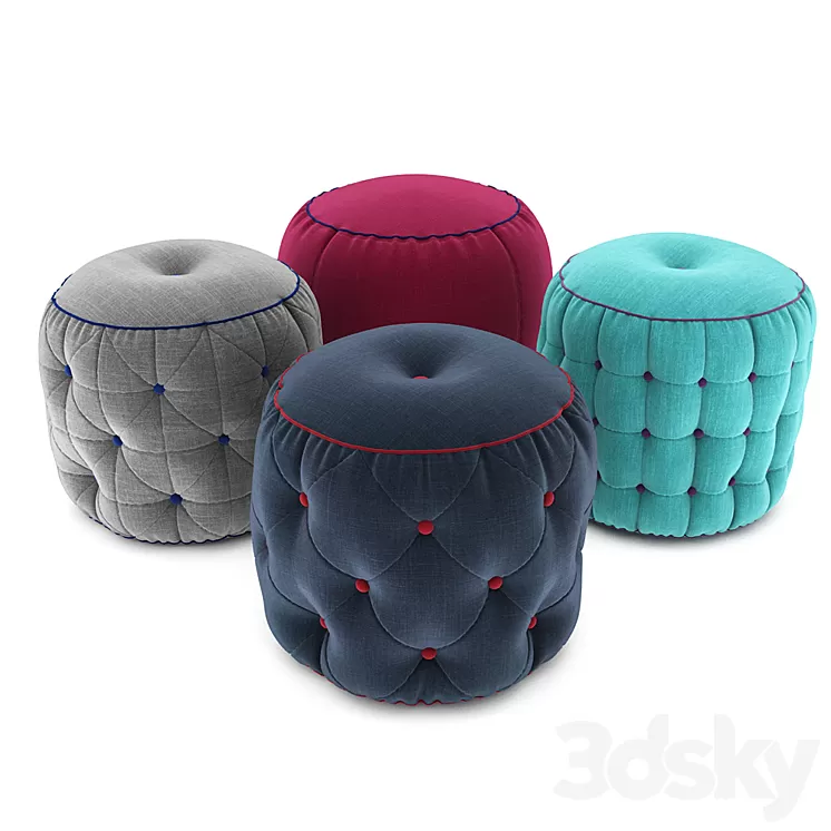 Pouf collection 05 3D Model