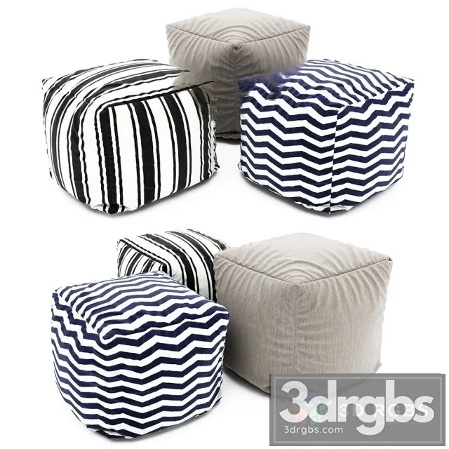 Pouf Collection 7 3D Model Download