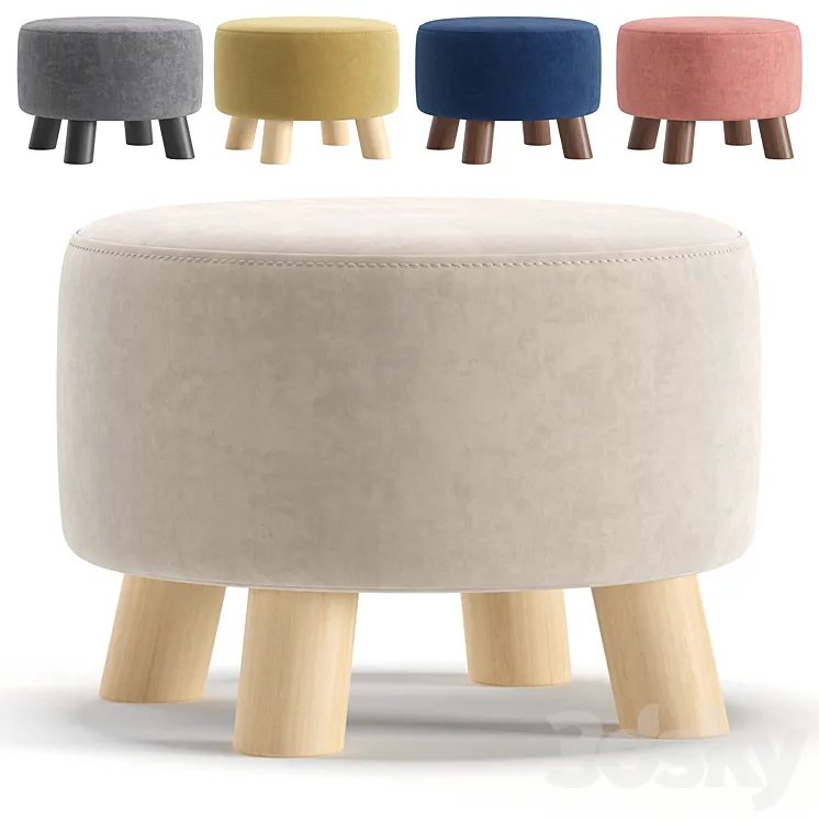 Pouf Elvi 5 Colors Version divan.ru\/Пуф Элви диван.ру 3D Model Free Download