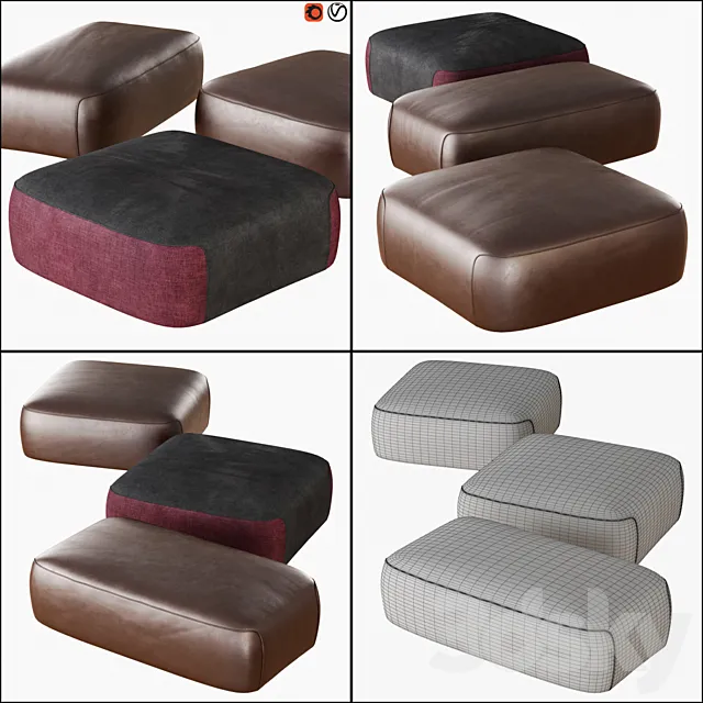 Pouf Franklin 3D Model Pouf Franklin 3D Model