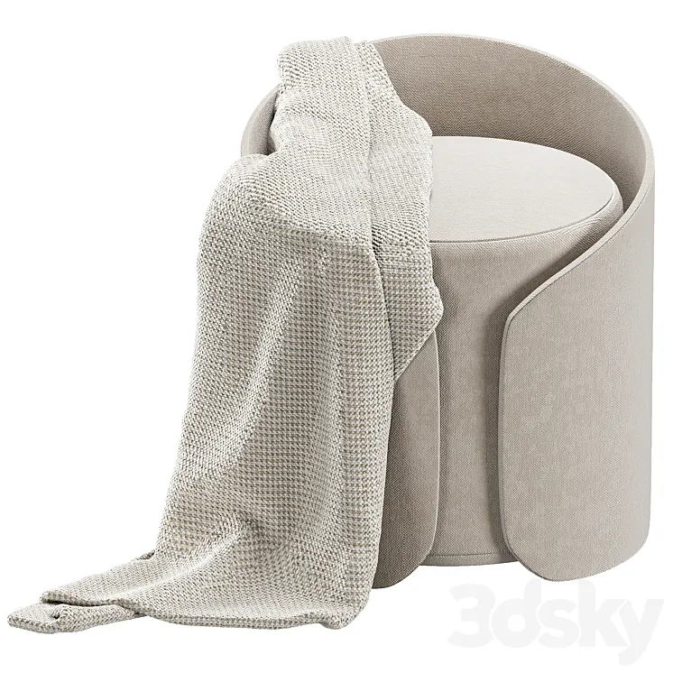 pouf furniture i decor 3D Model Free Download