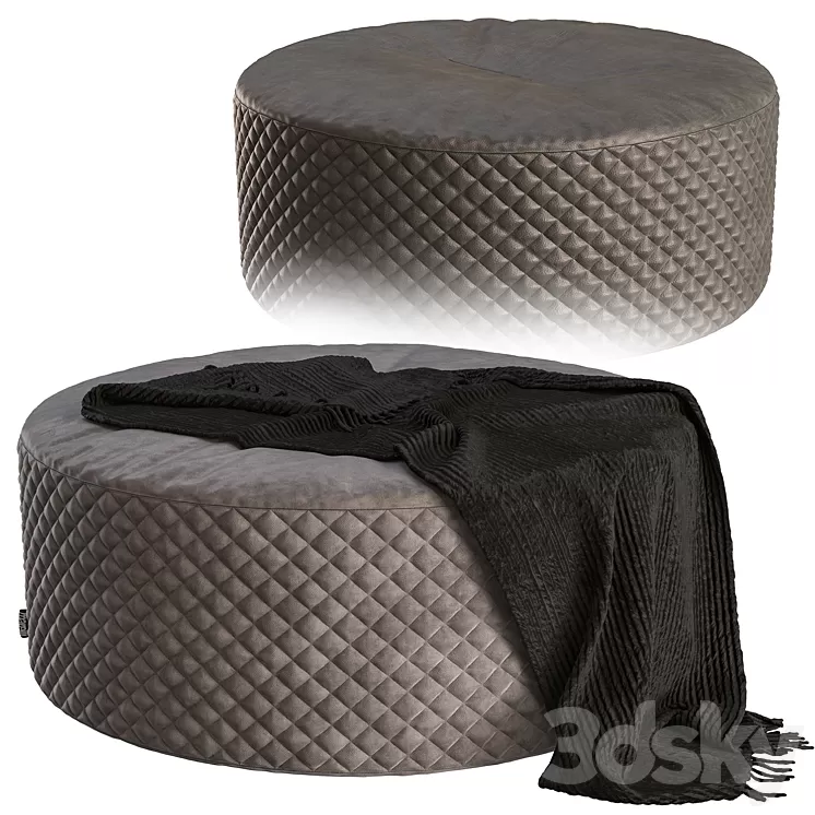 Pouf giulio marelli river 3D Model Pouf giulio marelli river 3D Model