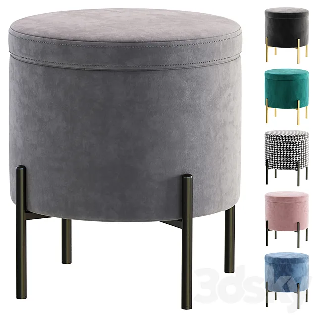 Pouf Grace by inmyroom.ru_Пуф Грейс 3D Model Pouf Grace by inmyroom.ru_Пуф Грейс 3D Model