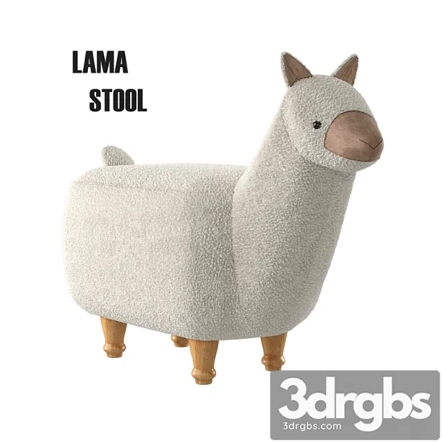 Pouf In The Nursery Llama From Apollo 3D Model Download
