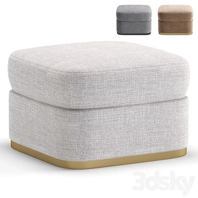 Pouf JESSICA by Cazarina Interiors 3 Colors Version 3D Model Pouf JESSICA by Cazarina Interiors 3 Colors Version 3D Model