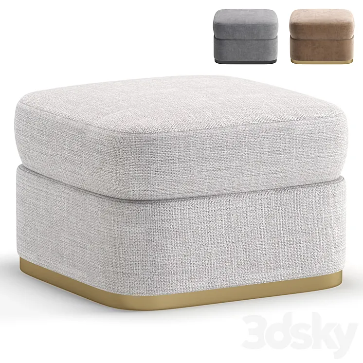 Pouf JESSICA by Cazarina Interiors 3 Colors Version\/Пуф джессика 3D Model Free Download
