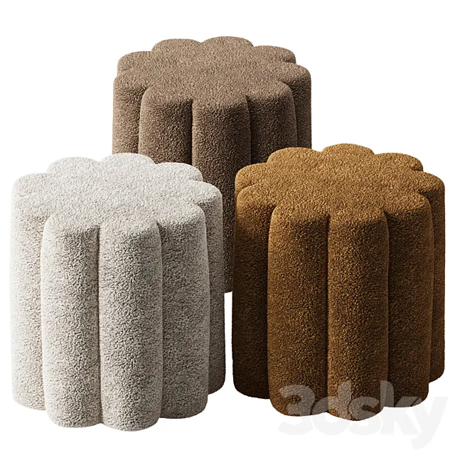 Pouf Justyna 3D Model Pouf Justyna 3D Model