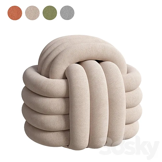 Pouf KNOT PUFAS 3D Model Pouf KNOT PUFAS 3D Model