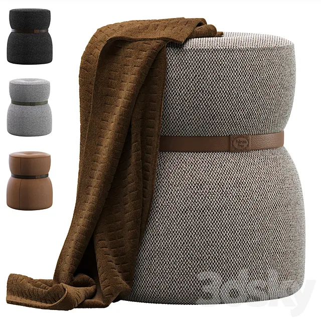 Pouf LEPLÌ by Poltrona Frau 3D Model Pouf LEPLÌ by Poltrona Frau 3D Model