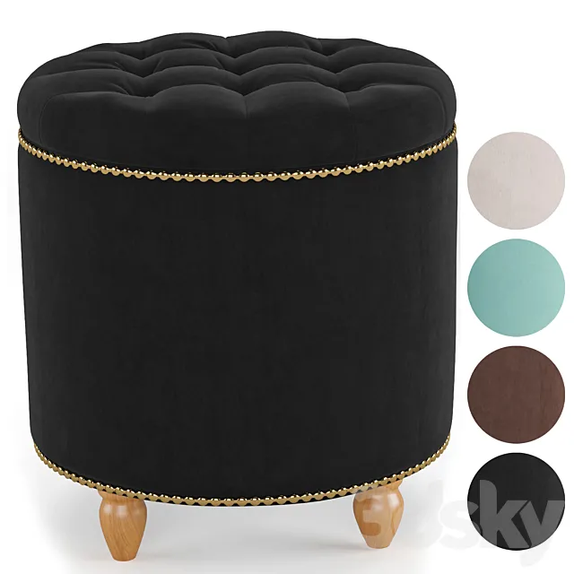 Pouf Leset Classic 3D Model Pouf Leset Classic 3D Model