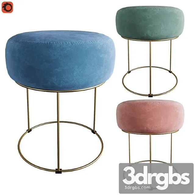 Pouf luxore la redoute 2 3D Model Download