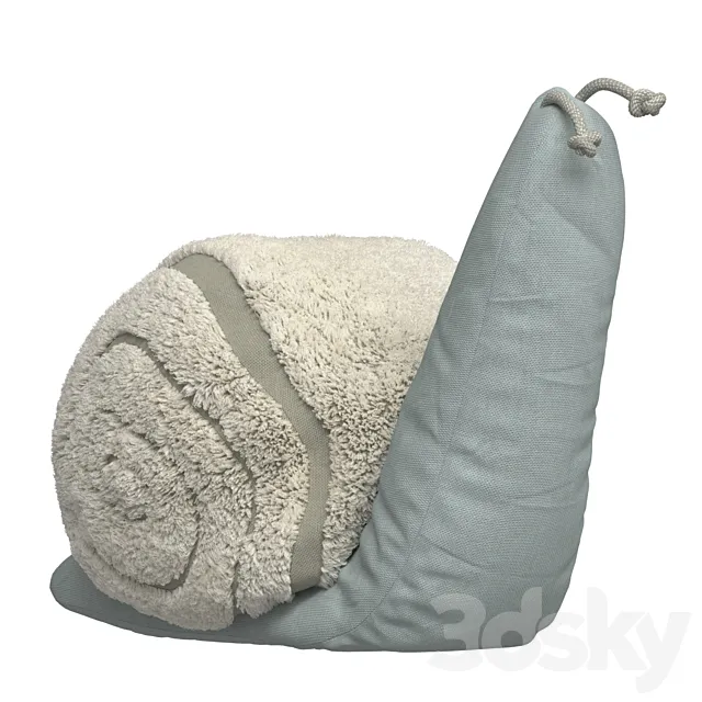 Pouf Monsieur Snail for a children’s room 3D Model Pouf Monsieur Snail for a children’s room 3D Model
