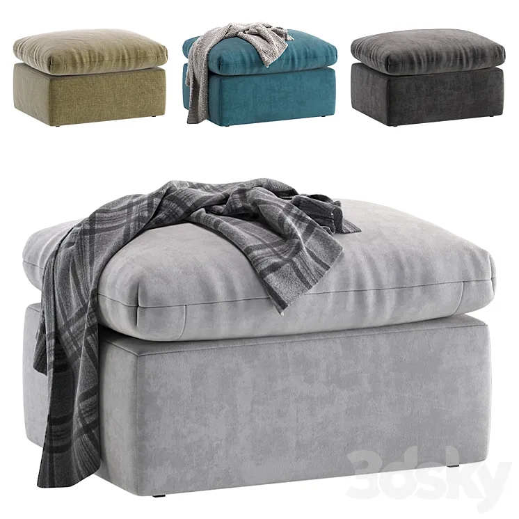 Pouf Parsi Velvet Mint Divan.ru\/Пуф Парси Диван.ру 3D Model Free Download