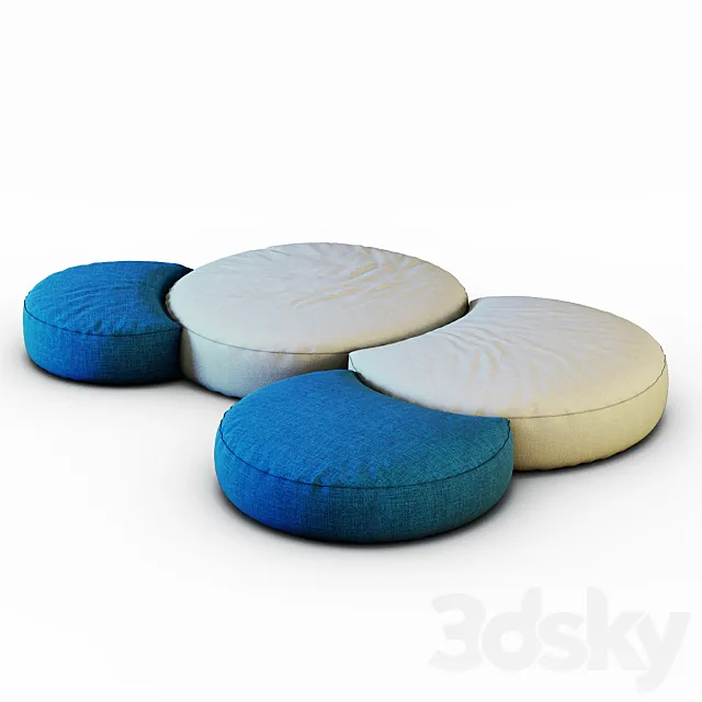 Pouf PASTICCA 3D Model Pouf PASTICCA 3D Model
