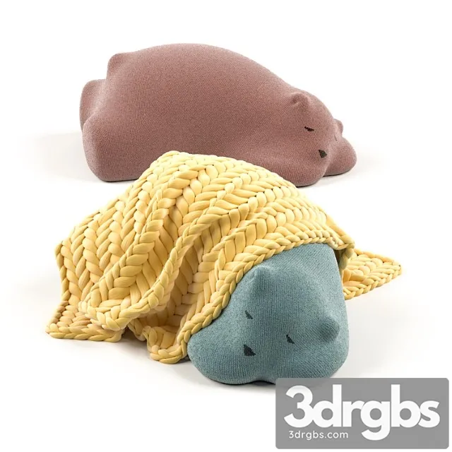 Pouf resting bearge Pouf resting bearge