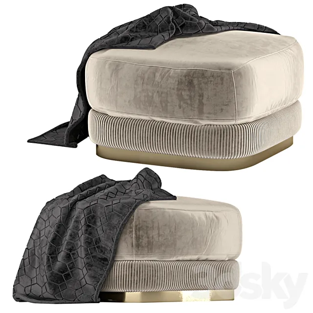 Pouf Rugiano Elisabeth Pouf 3D Model Pouf Rugiano Elisabeth Pouf 3D Model