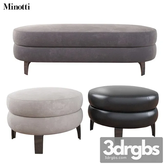 Pouf set danny minotti 2 3D Model Download