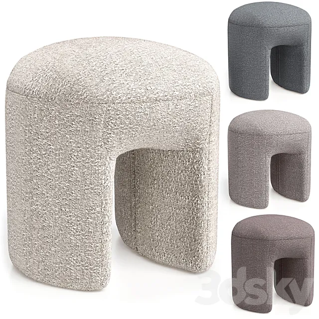 Pouf Shaggy by Ogogo 3D Model Pouf Shaggy by Ogogo 3D Model