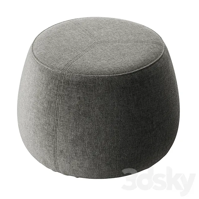 POUF SIT GRAY 3D Model POUF SIT GRAY 3D Model
