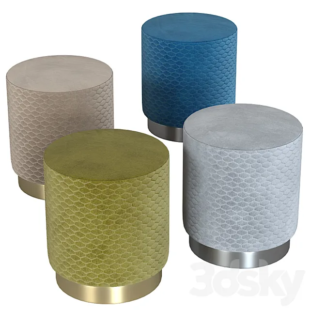 Pouf supera luxemebel 3D Model Pouf supera luxemebel 3D Model