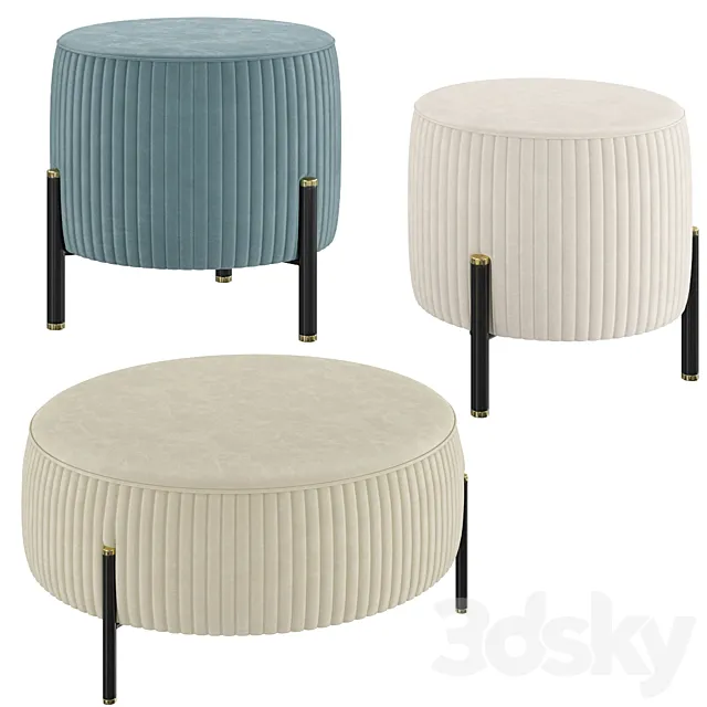 Pouf Toulouse 3D Model