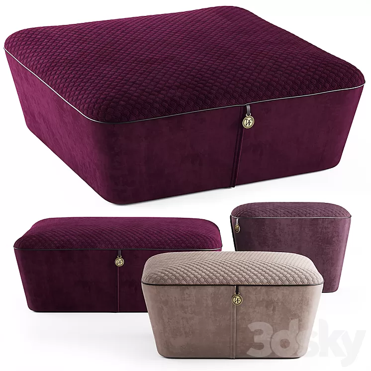 pouf vittoriafrigerio Dosi 3D Model pouf vittoriafrigerio Dosi 3D Model