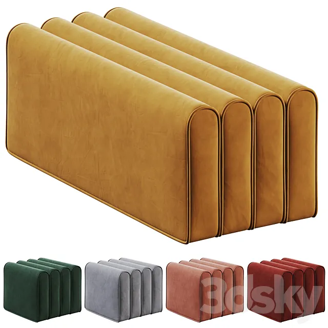Pouffe and bench OTE from Corner design 3D Model Pouffe and bench OTE from Corner design 3D Model