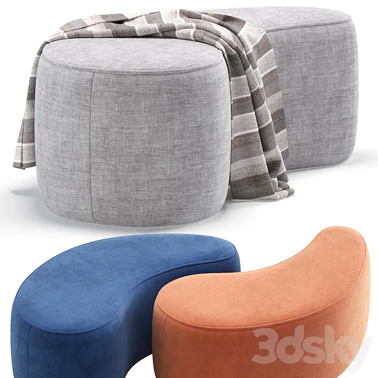 Pouffe Cork 7 Colors Version divan.ru 3D Model Free Download