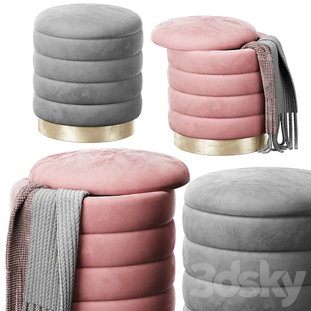 pouffe Dallas myinterno 3D Model