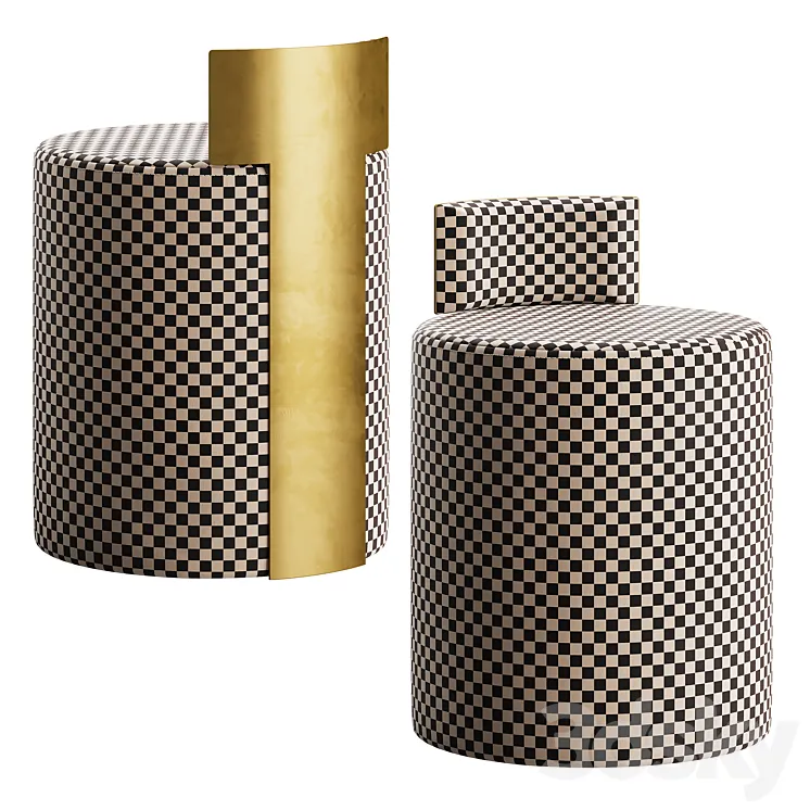 Pouffe Gina 3D Model Free Download