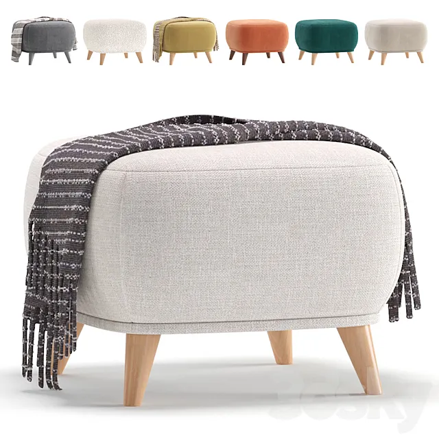 Pouffe Milin 7 Colors Version divan.ru_Пуф Милин диван.ру 3D Model Pouffe Milin 7 Colors Version divan.ru_Пуф Милин диван.ру 3D Model