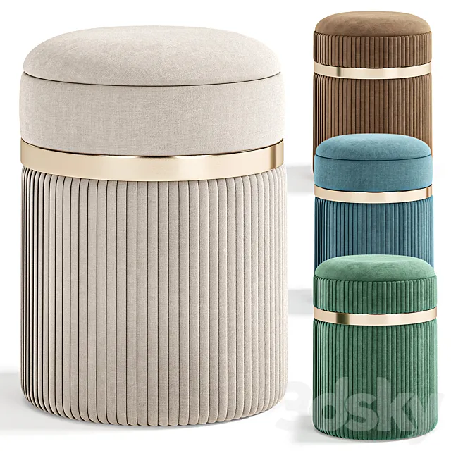 Pouffe Miranda by Inmyroom 3D Model Pouffe Miranda by Inmyroom 3D Model