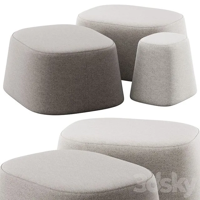 Poufs Float by Tacchini 3D Model