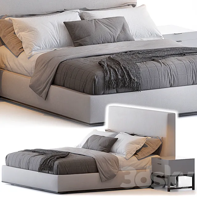 POWELL BED BY MINOTTI 3DModel
