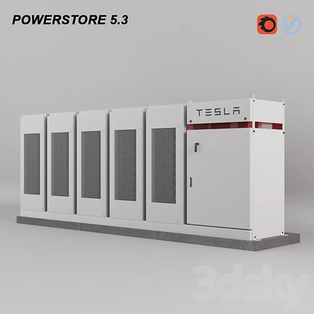 POWER PACK TESLA 3D Model POWER PACK TESLA 3D Model