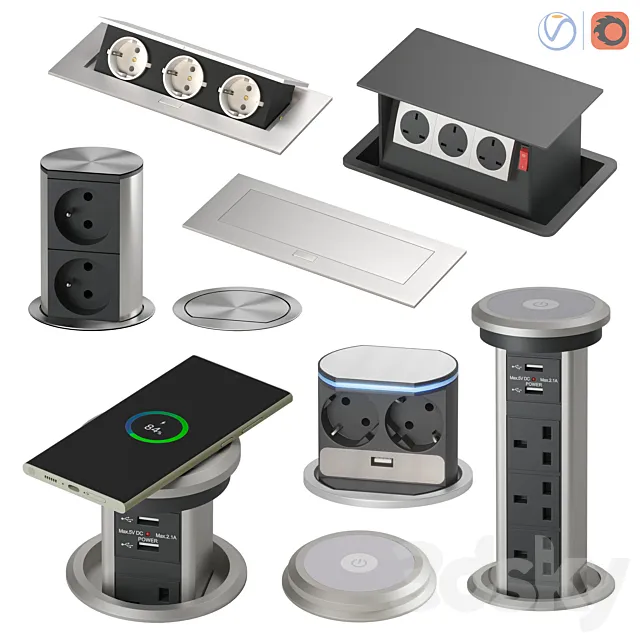 power plug Vol 05 (Hidden power plug) 3D Model power plug Vol 05 (Hidden power plug) 3D Model