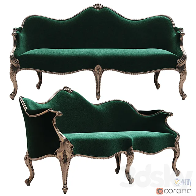 Pozzoli Cabiate sofa 3DModel Pozzoli Cabiate sofa 3DModel