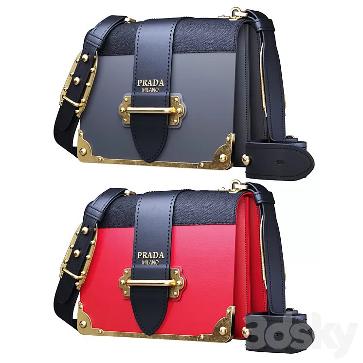 PRADA Cahier Shoulder Bag 3D Model
