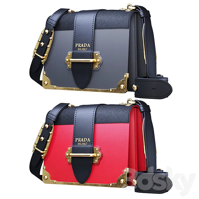 PRADA Cahier Shoulder Bag 3DModel PRADA Cahier Shoulder Bag 3DModel