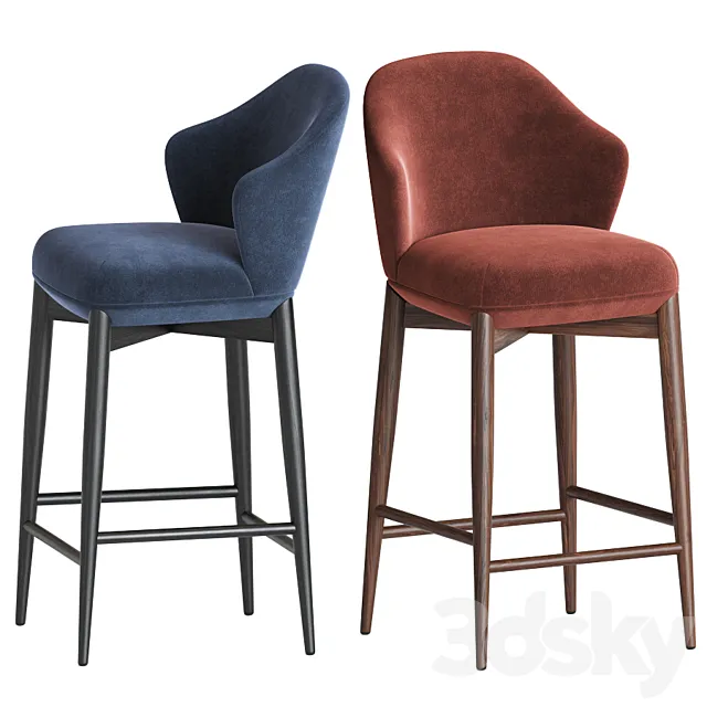 Praddy Banco Bar Chair 3D Model
