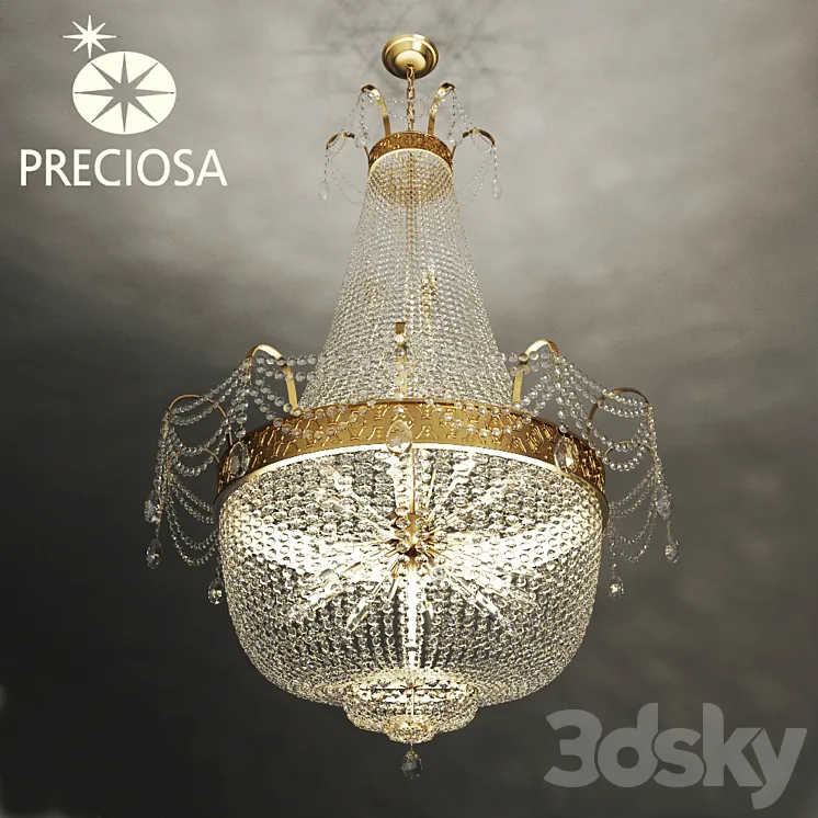 Preciosa crystal chandelier BB 050900024 3D Model Preciosa crystal chandelier BB 050900024 3D Model