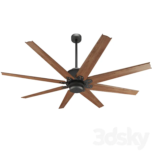 Predator English Bronze Outdoor Ceiling Fan 3D Model