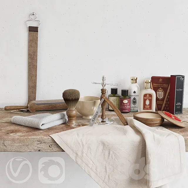 Premium shaving kit 3D Model
