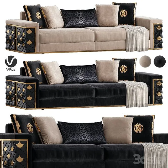 Prens metal sofa 3D Model Prens metal sofa 3D Model