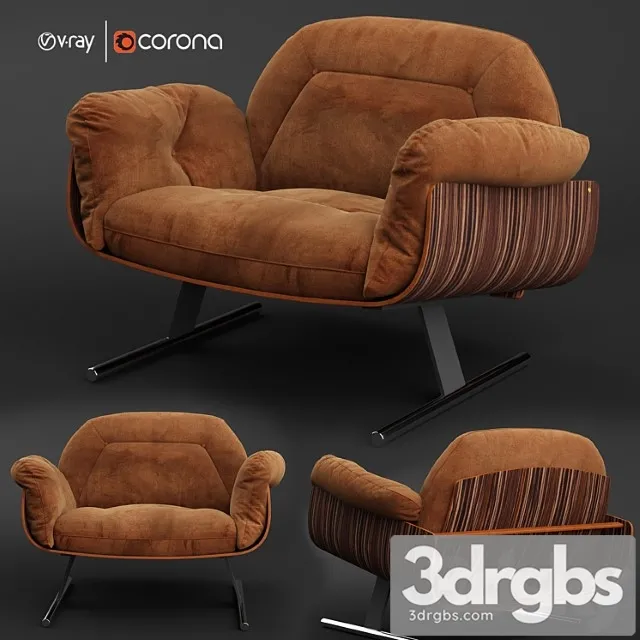 Presidencial Lounge Armchair 3D Model Download