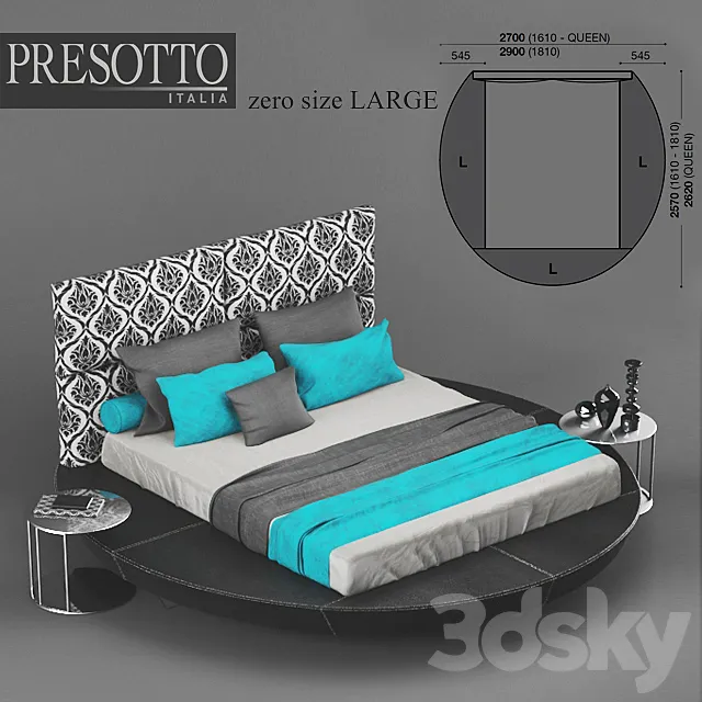 Presotto_Zero_Bed 3DModel Presotto_Zero_Bed 3DModel