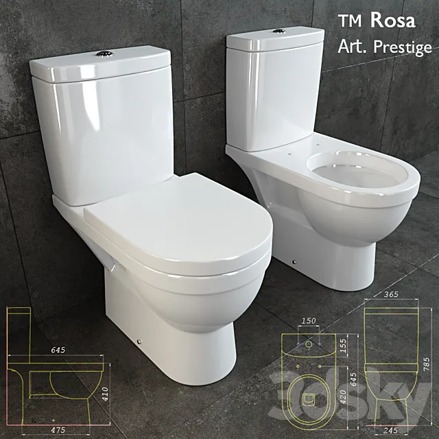 Prestige toilet 3DModel Prestige toilet 3DModel