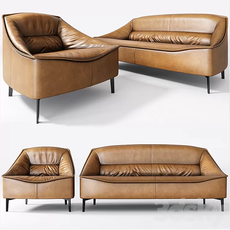Prianera Tosca | Armchair + Sofa 3D Model Prianera Tosca | Armchair + Sofa 3D Model