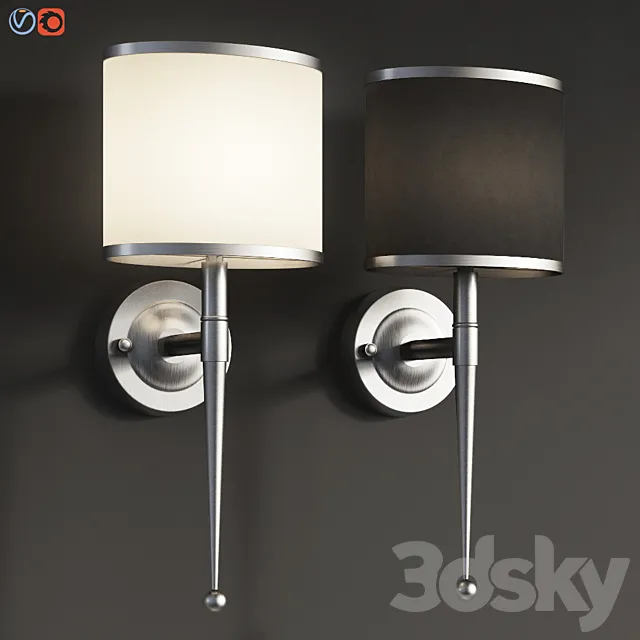 Primo Wall Sconce Polished Chrome 3DModel Primo Wall Sconce Polished Chrome 3DModel