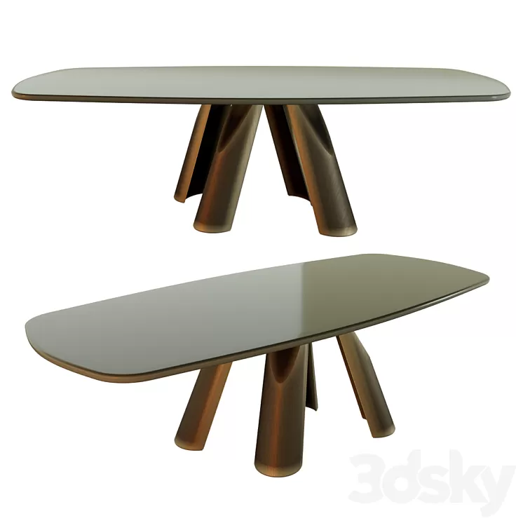 Prince dining table from the Italian brand Arketipo 3D Model Prince dining table from the Italian brand Arketipo 3D Model